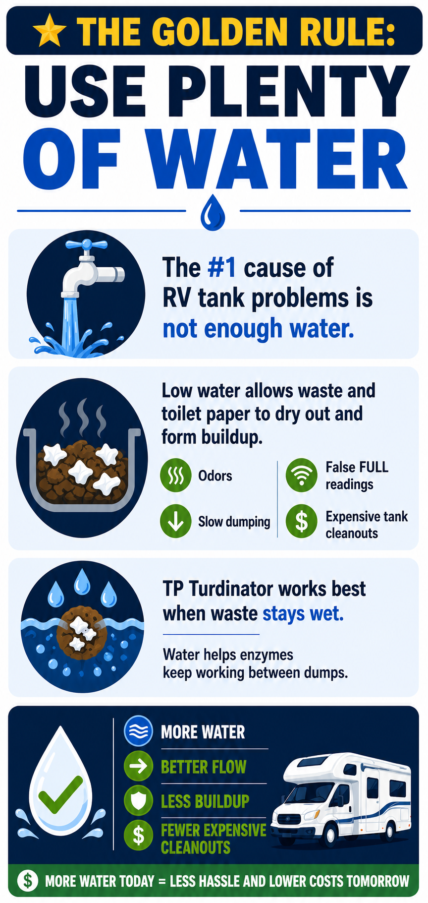 The Golden Rule: Use Plenty of     Water