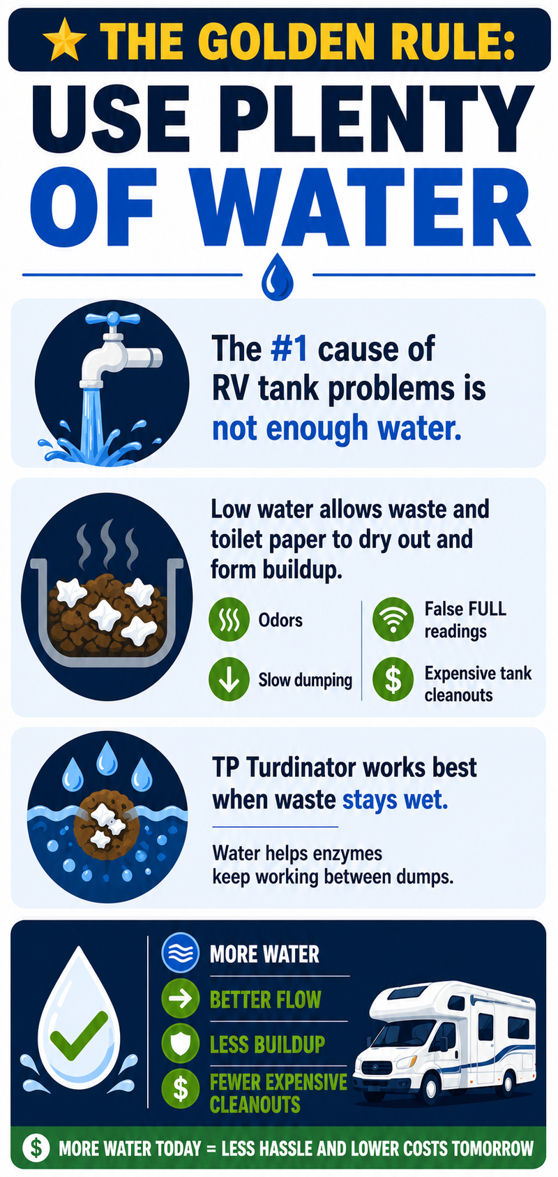 THE GOLDEN RULE: USE PLENTY OF WATER